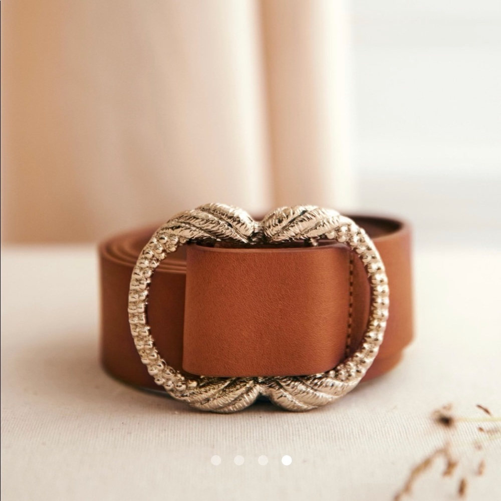 NWT Sézane Camel Leather Belt